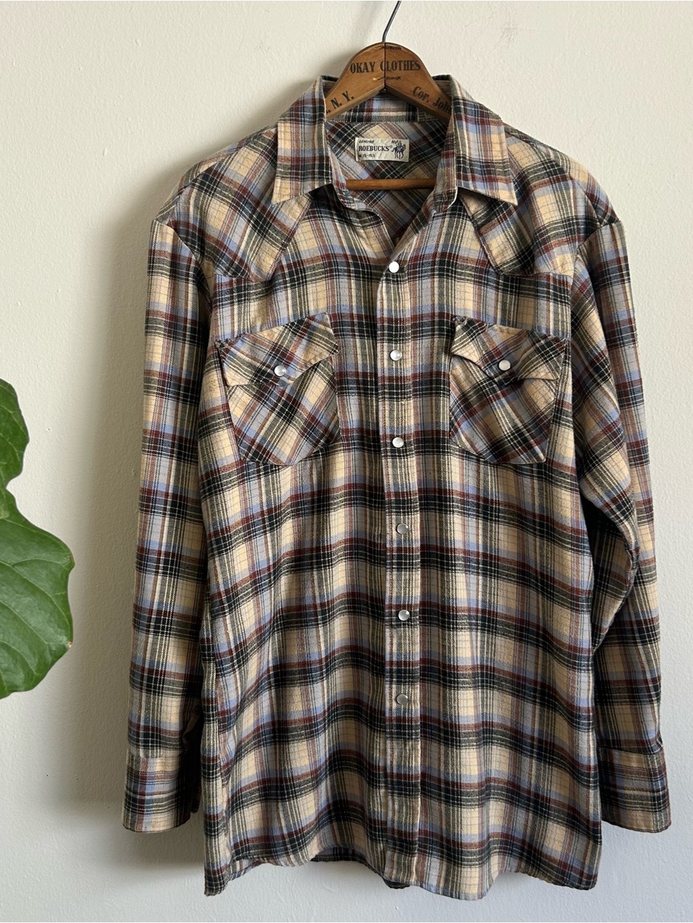 Distressed 80's Genuine Roebucks Flannel